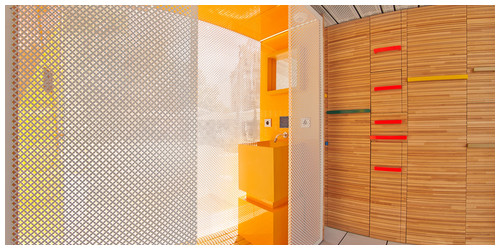 Baño modular - Estudio Teresa Sapey Reportaje fotográfico del Hotel más pequeño del mundo, proyecto del estudio Teresa Sapey, encargado por Room Mate Hotels y expuesto en el evento Beefeater London District.