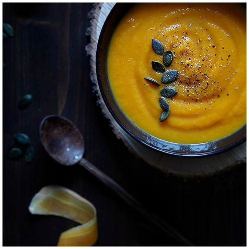 Crema de calabaza - Fotografía y estilismo Fotografía y estilismo gastronómico para libro de recetas