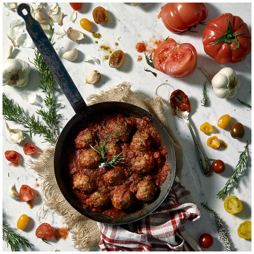 Albóndigas - Fotografía y estilismo Fotografía y estilismo para libro de recetas de cocina italiana.